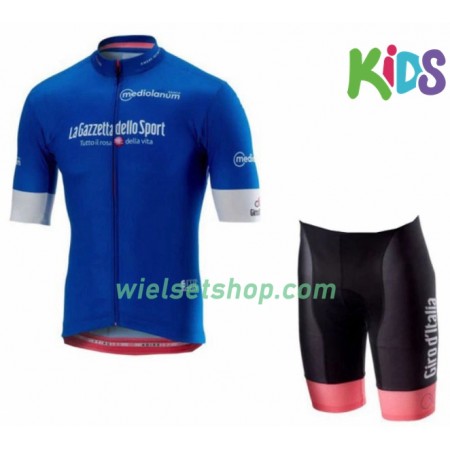 Kind Fietskleding (Fietsshirt + Fietsbroek Kort) 2018 Ronde van Italië N001